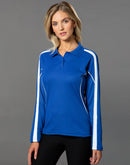 Winning Spirit-Ladies' TrueDry® Long Sleeve Polo-PS70
