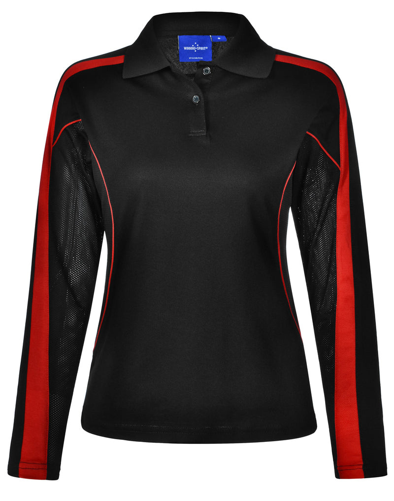 Winning Spirit-Ladies' TrueDry® Long Sleeve Polo-PS70