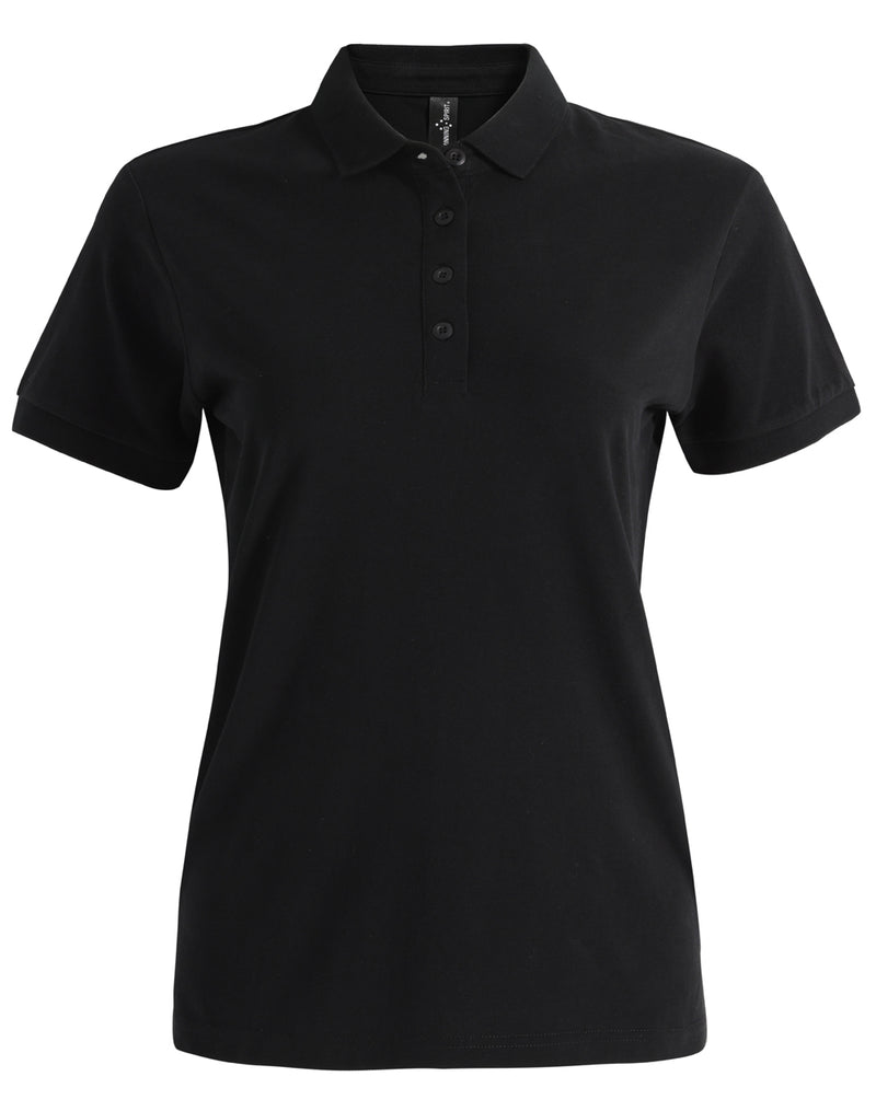 Winning Spirit - Ladies Ultrafine Cotton Pique Short Sleeve Polo - PS72