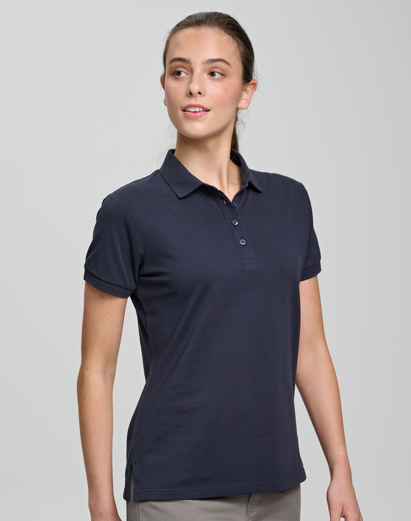 Winning Spirit - Ladies Ultrafine Cotton Pique Short Sleeve Polo - PS72