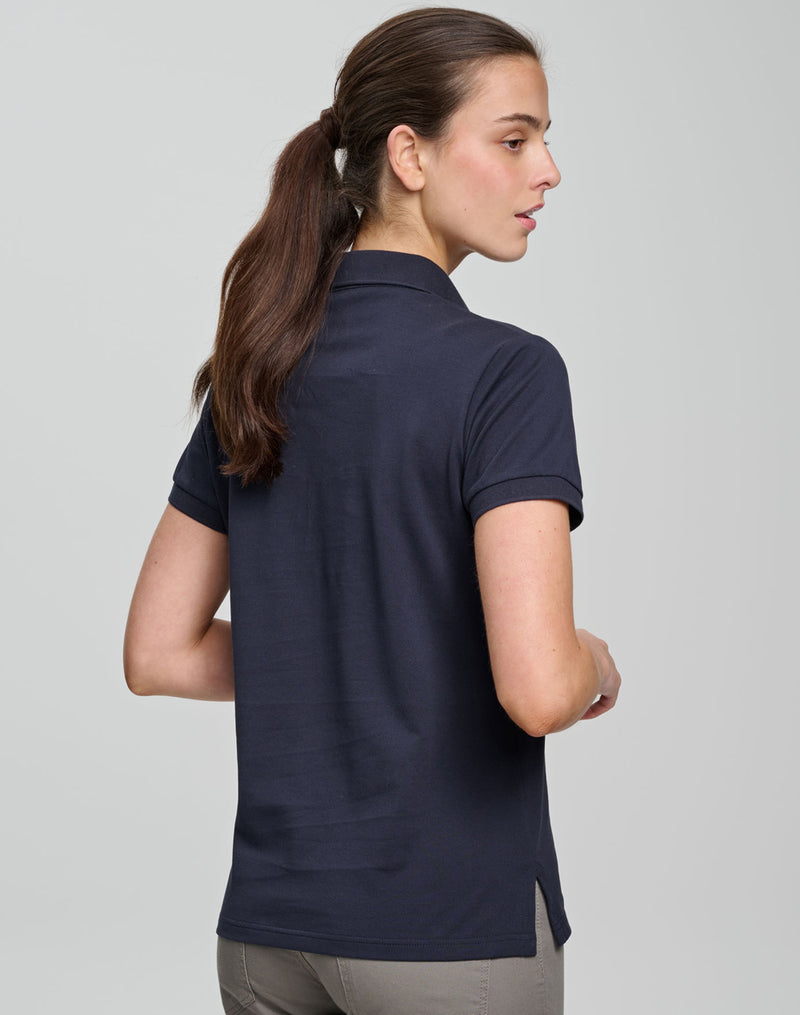 Winning Spirit - Ladies Ultrafine Cotton Pique Short Sleeve Polo - PS72