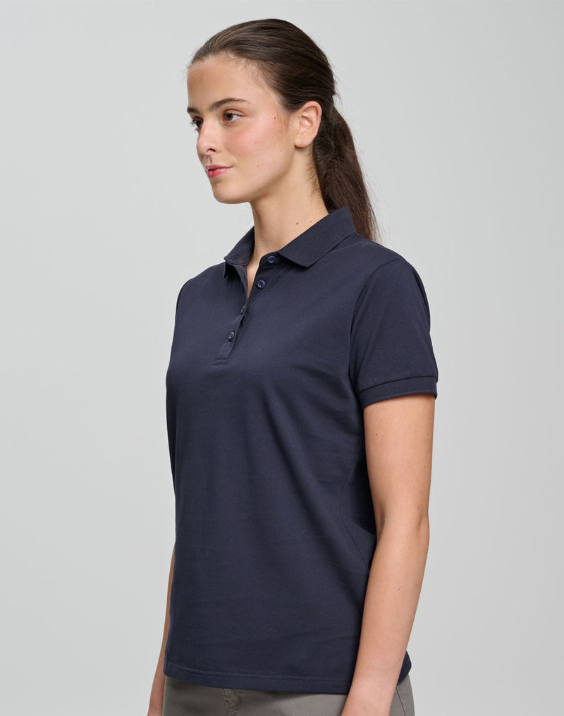 Winning Spirit - Ladies Ultrafine Cotton Pique Short Sleeve Polo - PS72