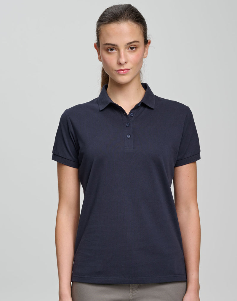 Winning Spirit - Ladies Ultrafine Cotton Pique Short Sleeve Polo - PS72