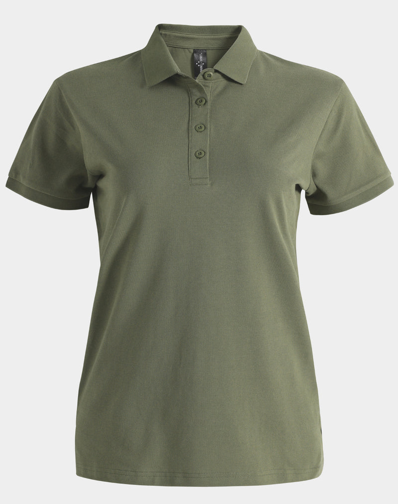 Winning Spirit - Ladies Ultrafine Cotton Pique Short Sleeve Polo - PS72