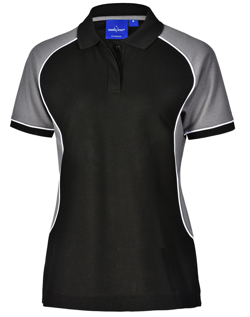 Winning Spirit-Women's TrueDry® Tri-colour Short Sleeve Pique Polo-PS78