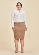 Biz Corporates - Womens Mid Waist Stretch Chino Skirt - RGS264L
