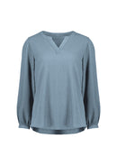 Biz Corporates - Womens Ruche Long Sleeve Blouse - RU568LL