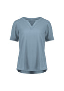 Biz Corporates - Womens Ruche Short Sleeve Blouse - RU568LS