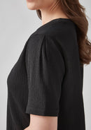 Biz Corporates - Womens Ruche Short Sleeve Blouse - RU568LS