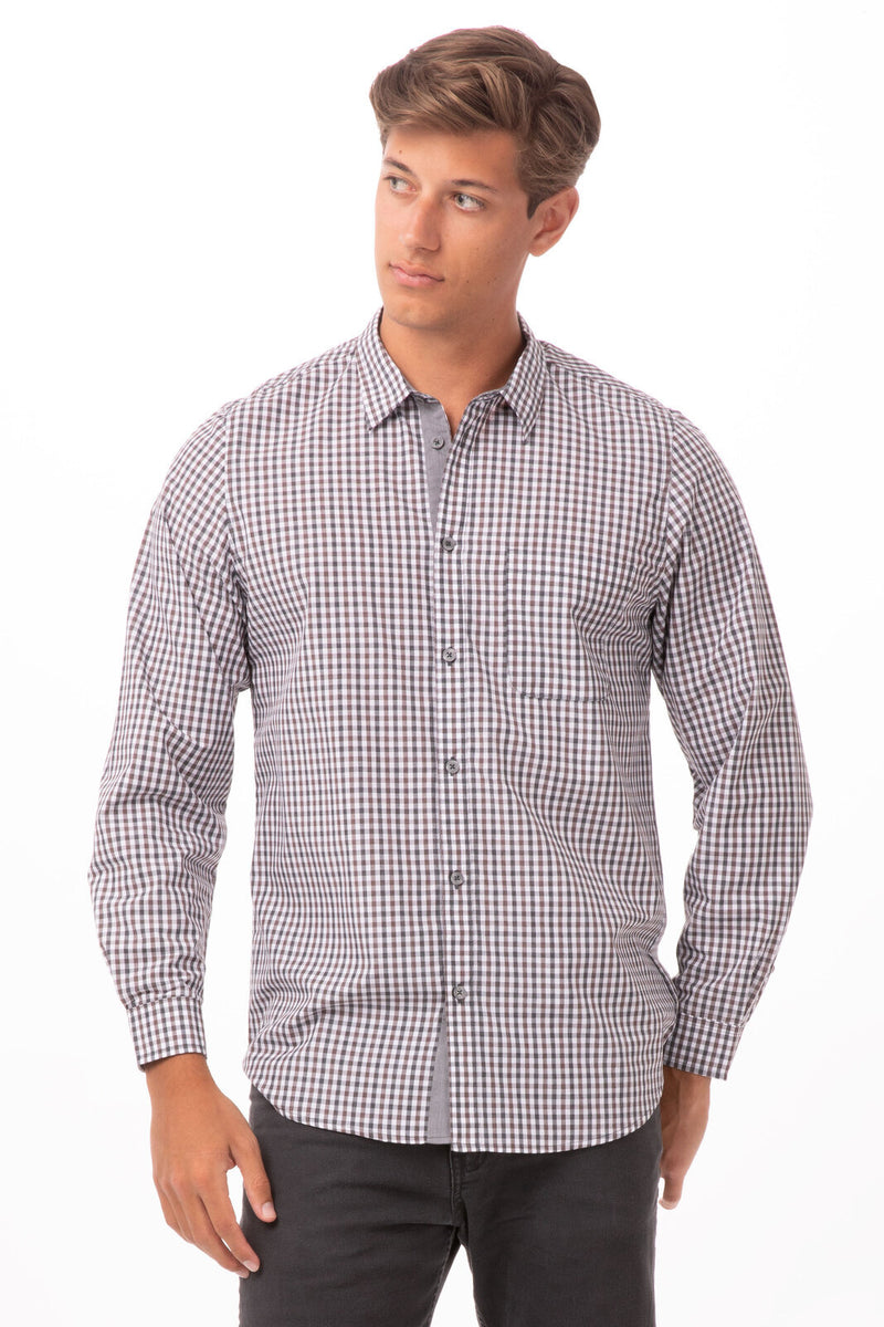 Chef Works - Modern Gingham Long Sleeve Dress Shirt - SHC05