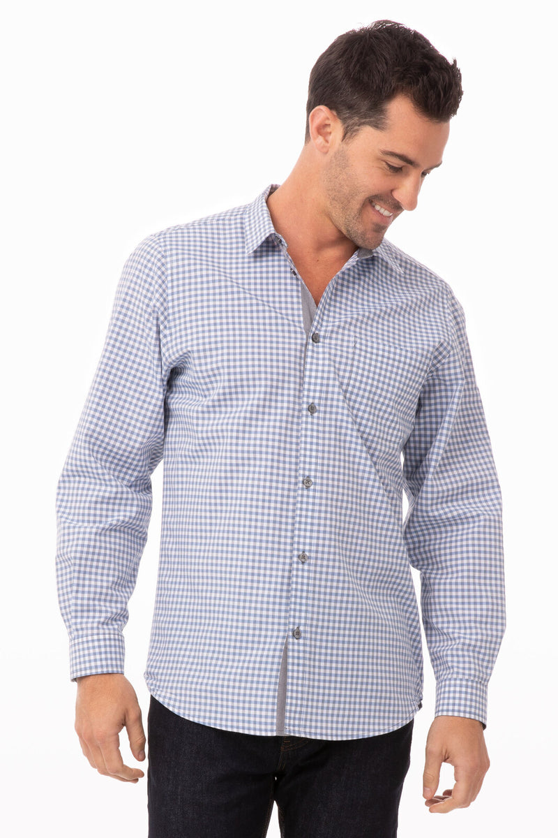 Chef Works - Modern Gingham Long Sleeve Dress Shirt - SHC05