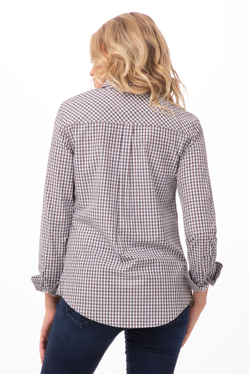 Chef Works - Women's Modern Gingham Long Sleeve Dress Shirt - SHC05W