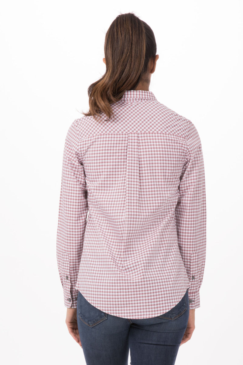 Chef Works - Women's Modern Gingham Long Sleeve Dress Shirt - SHC05W