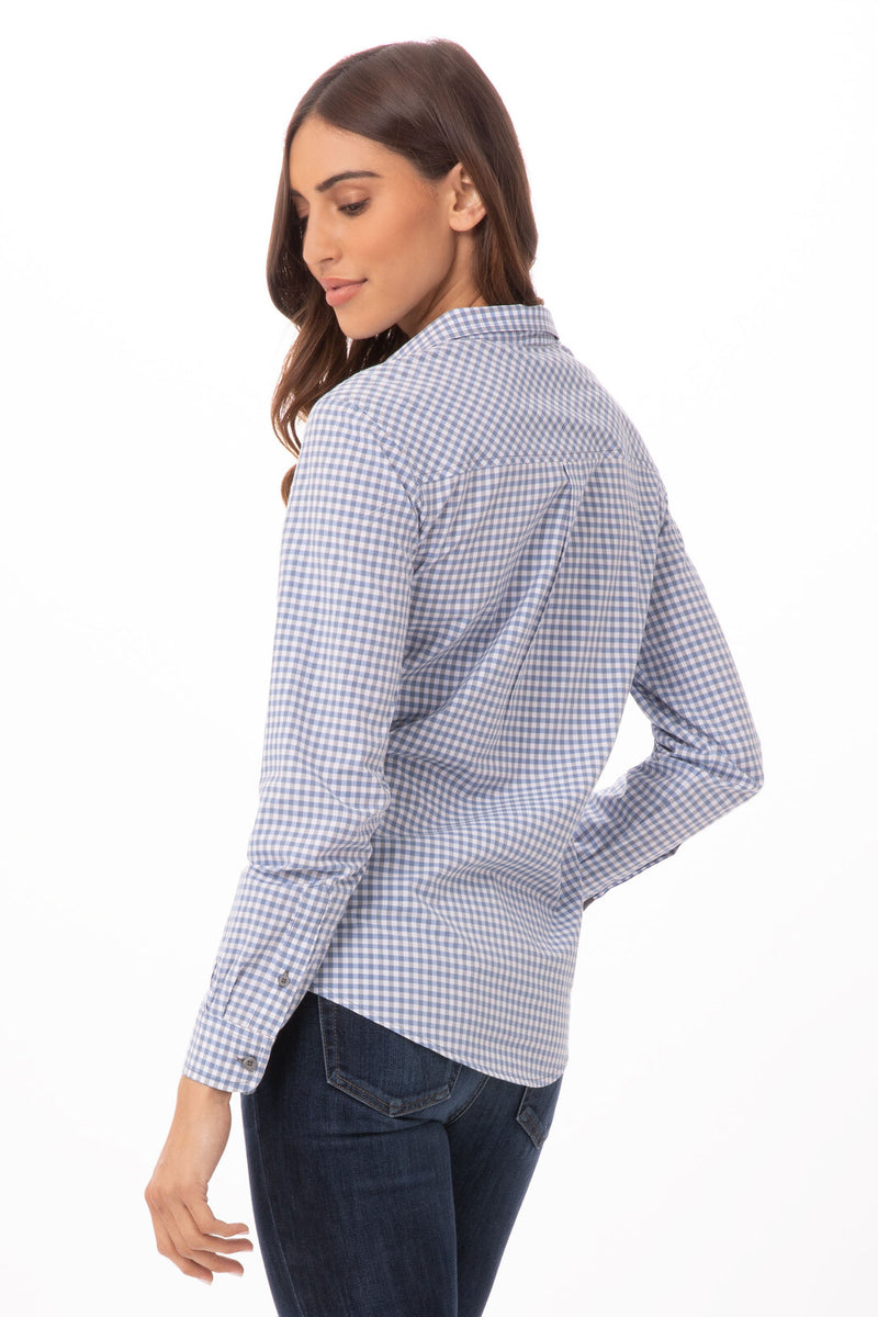 Chef Works - Women's Modern Gingham Long Sleeve Dress Shirt - SHC05W