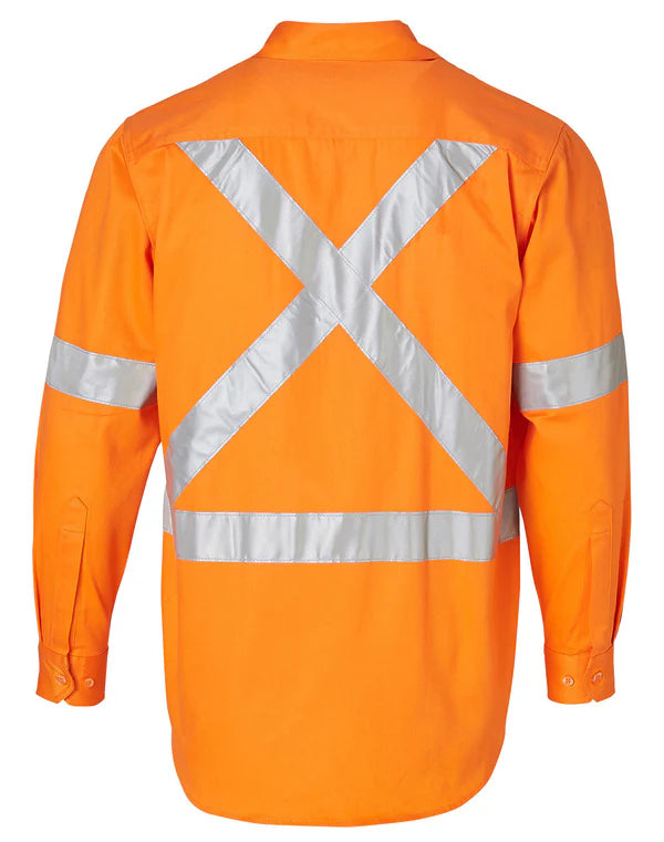 Winning Spirit -High Visibility Regular Weight Long Sleeve Drill Shirts-SW56