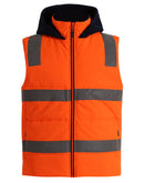 Winning Spirit - Unisex Hi Vis Hooded Puffer Vest - SW93