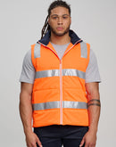 Winning Spirit - Unisex Hi Vis Hooded Puffer Vest - SW93