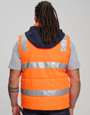 Winning Spirit - Unisex Hi Vis Hooded Puffer Vest - SW93
