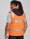 Winning Spirit - Unisex Hi Vis Hooded Puffer Vest - SW93