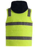 Winning Spirit - Unisex Hi Vis Hooded Puffer Vest - SW93