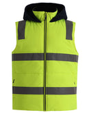 Winning Spirit - Unisex Hi Vis Hooded Puffer Vest - SW93