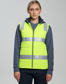 Winning Spirit - Unisex Hi Vis Hooded Puffer Vest - SW93