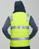 Winning Spirit - Unisex Hi Vis Hooded Puffer Vest - SW93