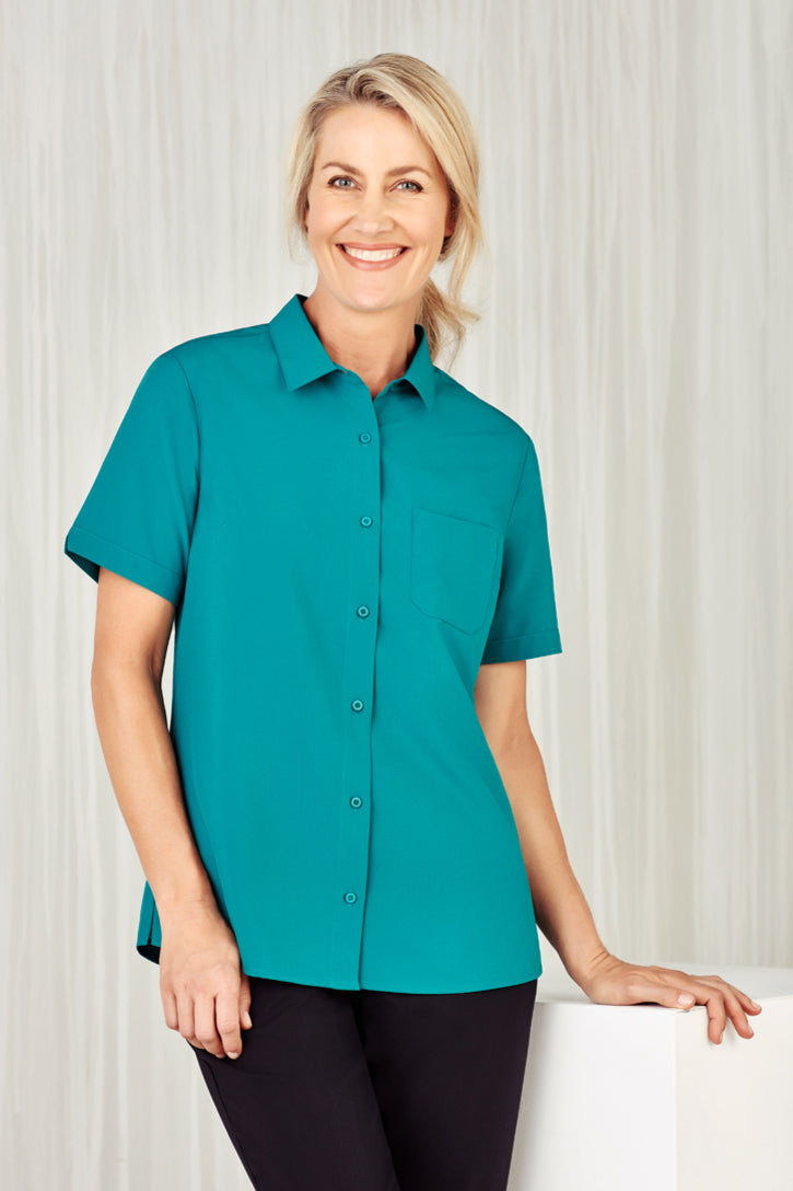Biz Care - Womens Easy Stretch Short Sleeve Shirt  - CS947LS -1st