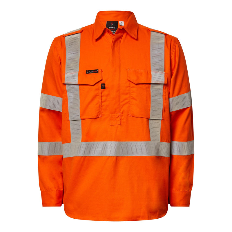 Workcraft-Mens HRC2Clos Front Org Shirt-FSV031A