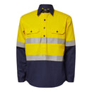 WORKCRAFT - Hybrid HiVis Close Front Shirt - WS6031