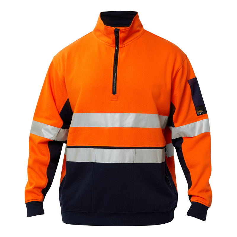 Workcraft - Hi Vis Half Zip Cotton Pullover - WT8018