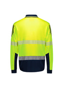 Syzmik - Mens Hi Vis Flux Segmented Tape Long Sleeve Polo - ZH550