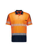 Syzmik - Mens Hi Vis Flux Segmented Tape Short Sleeve Polo - ZH555