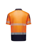 Syzmik - Mens Hi Vis Flux Segmented Tape Short Sleeve Polo - ZH555
