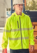 Syzmik - Unisex Super Light Segmented Tape Packable Rain Jacket  - ZJ560
