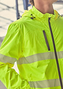 Syzmik - Unisex Super Light Segmented Tape Packable Rain Jacket  - ZJ560