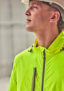 Syzmik - Unisex Super Light Segmented Tape Packable Rain Jacket  - ZJ560