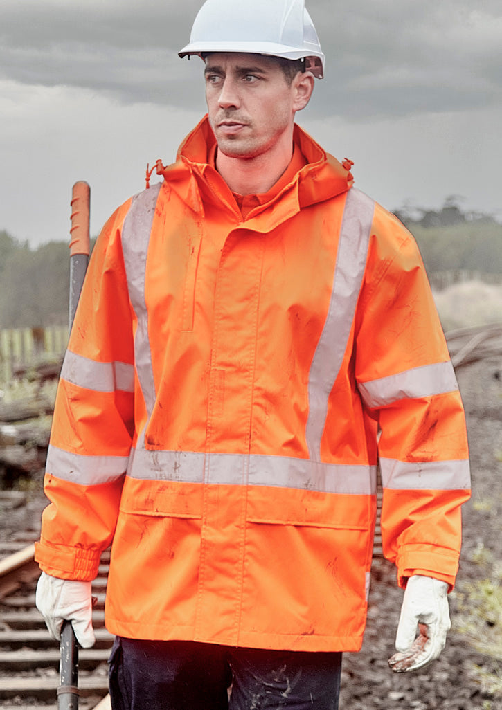 Syzmik - Mens Hi Vis X Back Ultralite Waterproof Jacket - ZJ657