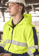 Syzmik - Unisex Hi Vis Full Zip Stretch Taped Hoodie  - ZT486