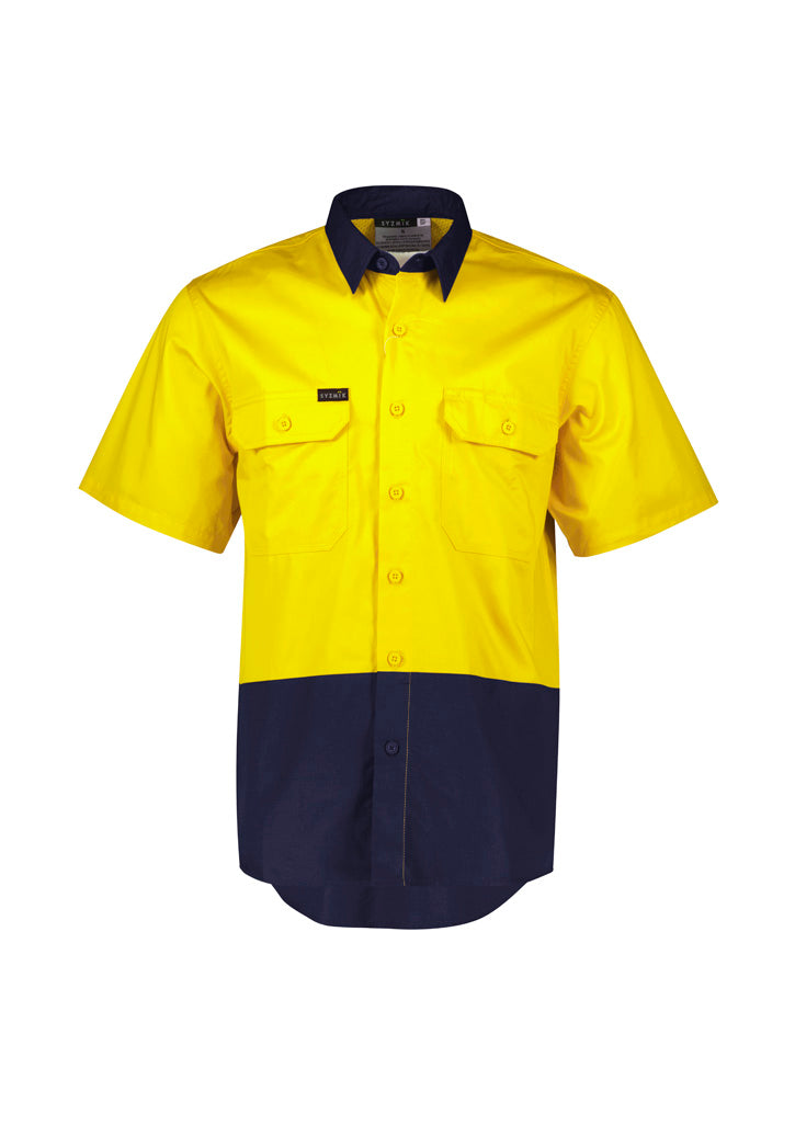 Syzmik - Mens Hi Vis Short Sleeve Shirt - ZW115