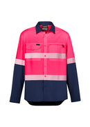 Syzmik-Mens Hi Vis Outdoor Segmented Tape L/S Shirt-ZW470