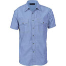 Dnc - Mens Twin Flap Pocket Cotton Chambray - Short Sleeve - 4103