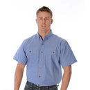 Dnc - Cotton Chambray Shirt , Twin Pocket - Short Sleeve - 4101
