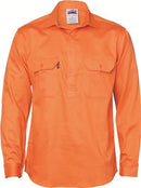 Dnc - Close Front L/S Cotton Drill Shirt With Gusset Sleeve - 3204