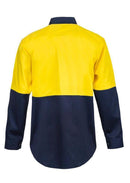 NCC APPAREL WS3032 Two Tone L/S Shirt With Studs - Star Uniforms Australia