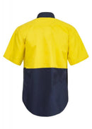 NCC APPAREL WS3063 Two Tone Hi Vis S/S Shirt Stud - Star Uniforms Australia