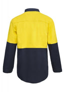 WORKCRAFT - HiVis Closed Front Shirt - L/S - WS4256