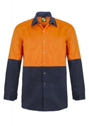NCC APPAREL WS3035 L/S Two Tone Hi Vis Shirt Stud - Star Uniforms Australia