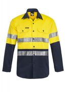 NCC APPAREL WS4000 Two Tone L/S Shirt W CSR Tape - Star Uniforms Australia