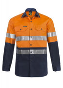 NCC APPAREL WS4000 Two Tone L/S Shirt W CSR Tape - Star Uniforms Australia